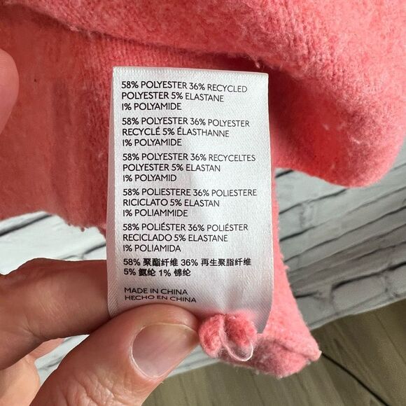 Anthropologie Women's V-Neck Pullover Sweater Pink Size L oversized - Picture 5 of 6